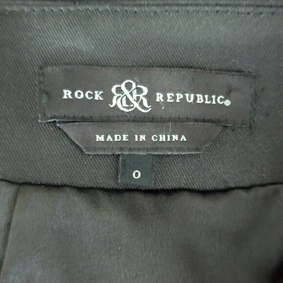 Rock & Republic Rosalie Bandage Buckle Skirt Cynical Black 0 - Picture 10 of 11